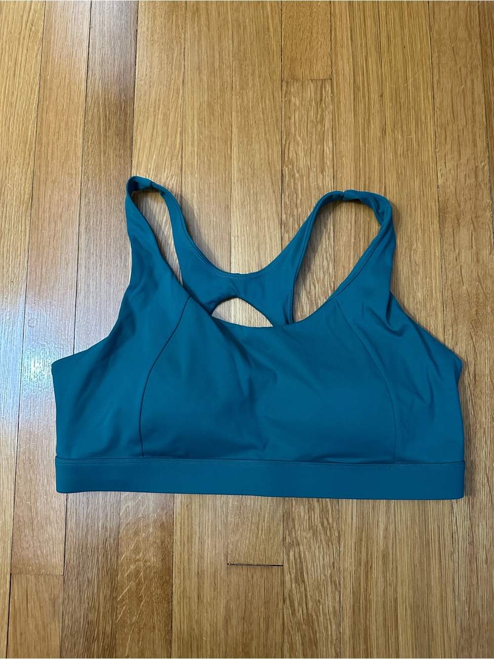 Running Girl Teal Racerback Sports Bra - Non removable pads Size XXL